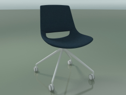Chair 1216 (4 castors, fixed overpass, fabric upholstery, V12)