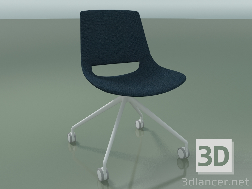 3D modeli Sandalye 1216 (4 tekerlek, sabit üst geçit, kumaş döşeme, V12) - önizleme