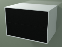 डबल बॉक्स (8AUCCB01, ग्लेशियर व्हाइट C01, HPL P06, L 72, P 50, H 48 सेमी)