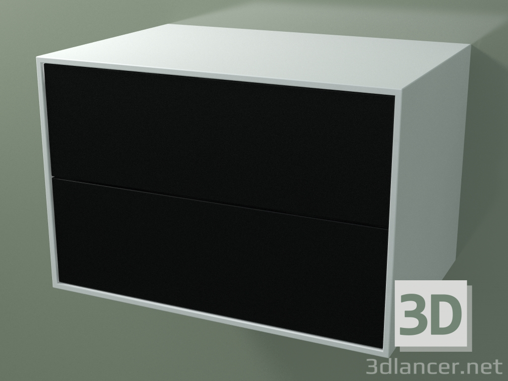 modèle 3D Boîte double (8AUCCB01, Glacier White C01, HPL P06, L 72, P 50, H 48 cm) - preview