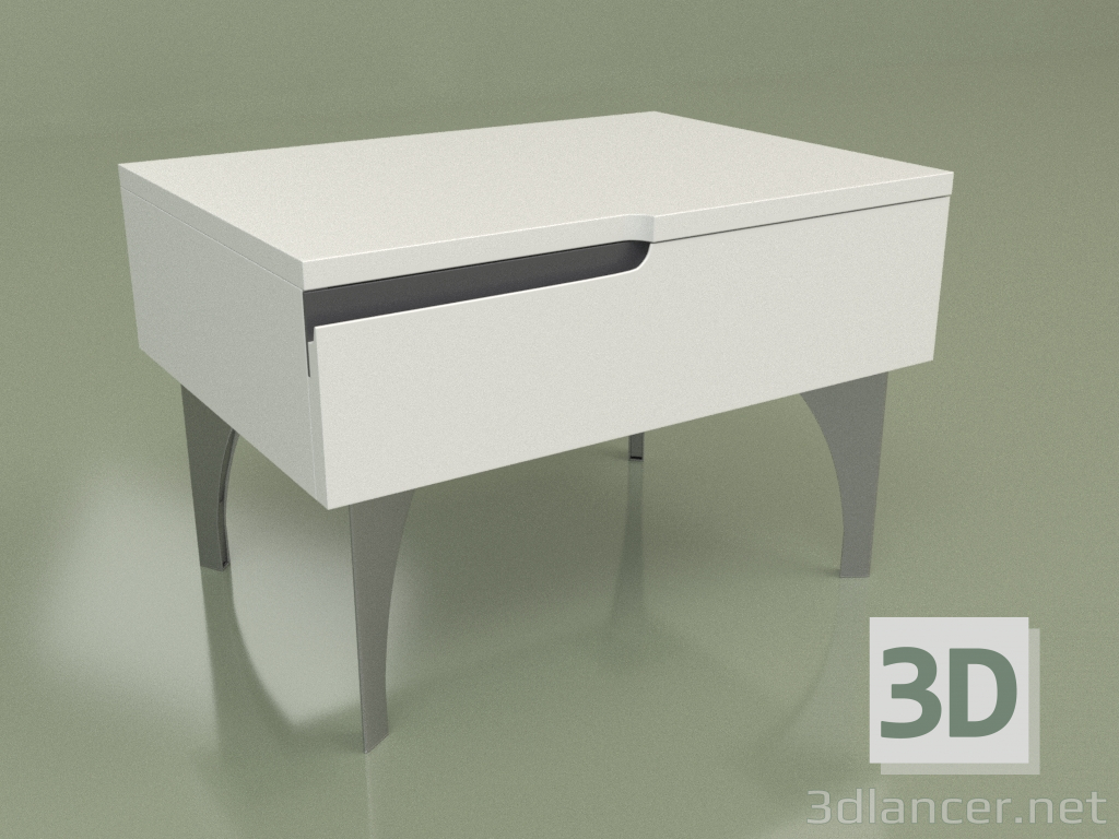 3d model Bedside table GL 200 (White) - preview