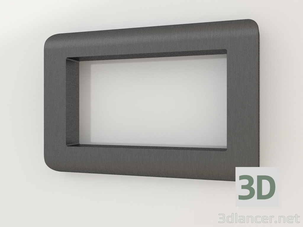 modèle 3D Cadre pour prise double Stream (graphite) - preview