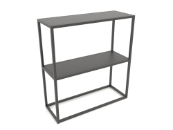 Etagère console rectangulaire (MÉTAL, 80x30x86, 2 étagères)