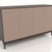 3d model Mueble de TV FARGO con frontales fresados 1600x500x950 mm (beige, roble oscuro, opción 3) - vista previa