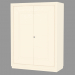 3d model Two-door wardrobe on the basement (without a picture) - preview