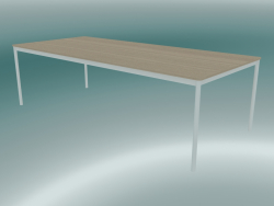 Base de table rectangulaire 250x110 cm (Chêne, Blanc)