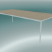 3D Modell Rechteckiger Tischfuß 250x110 cm (Eiche, Weiß) - Vorschau
