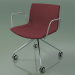 3d model Chair 2057 (4 castors, with armrests, LU1, with front trim, polypropylene PO00404) - preview