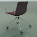 3d model Chair 2057 (4 castors, with armrests, LU1, with front trim, polypropylene PO00404) - preview