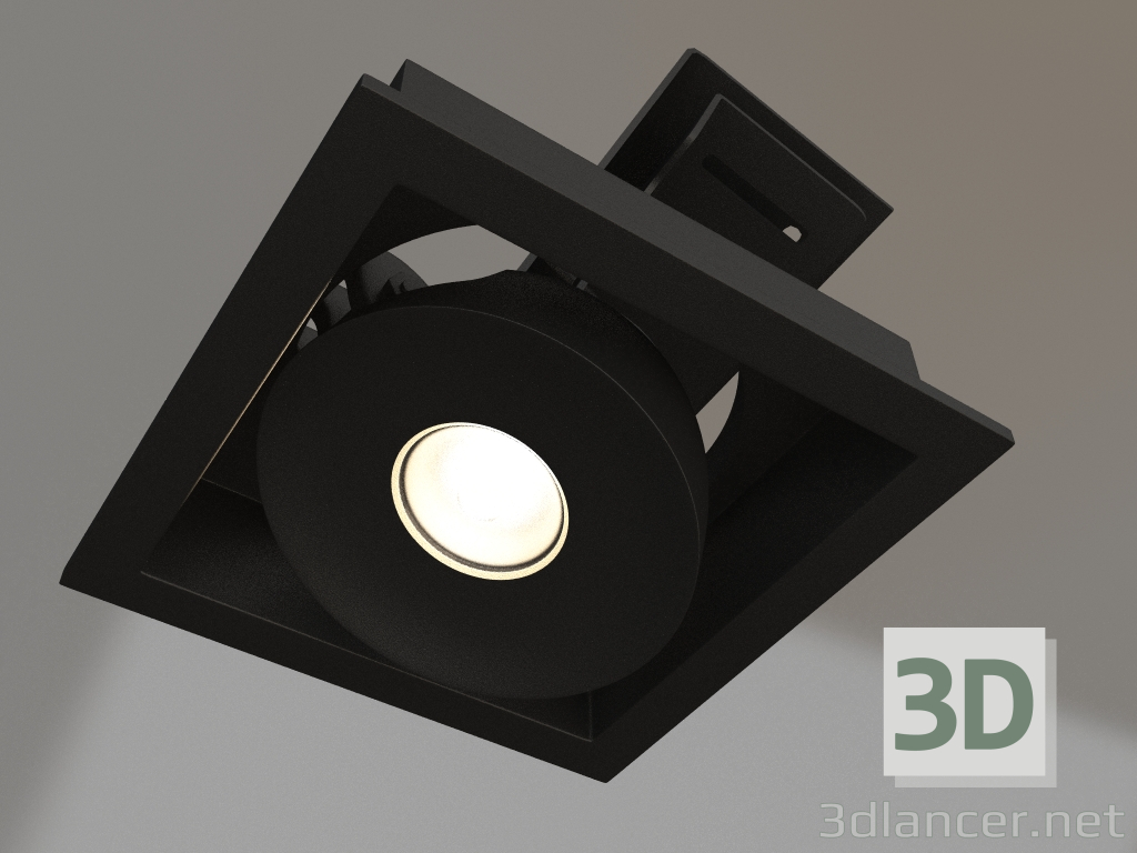 3d model Lámpara CL-SIMPLE-S80x80-9W Warm3000 (BK, 45 grados) - vista previa