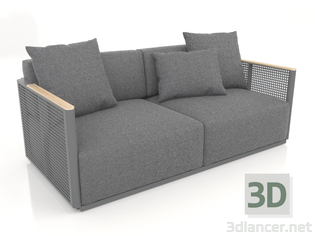 3D modeli 2'li kanepe (Antrasit) - önizleme
